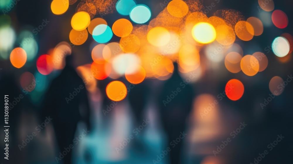 Poster blurred colorful background with bokeh effect ideal for various applications such as digital design 