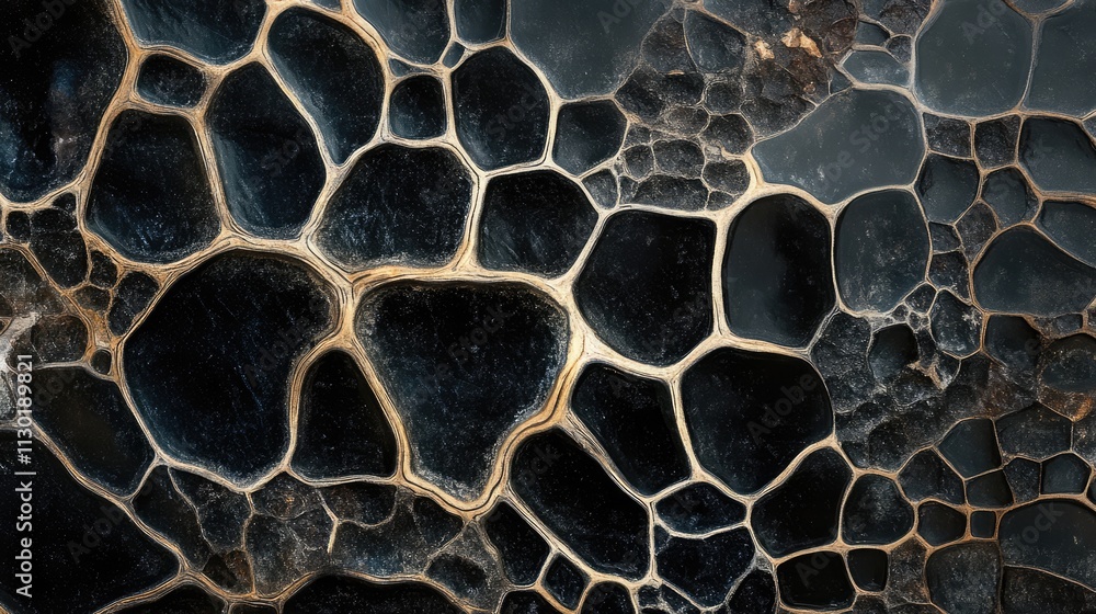 Aufkleber agatized fossil coral pattern close-up showcasing intricate textures and unique geological formation