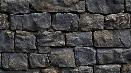 Obraz premium Monochrome texture of aged stone wall with irregular shapes suitable for architectural design and background applications