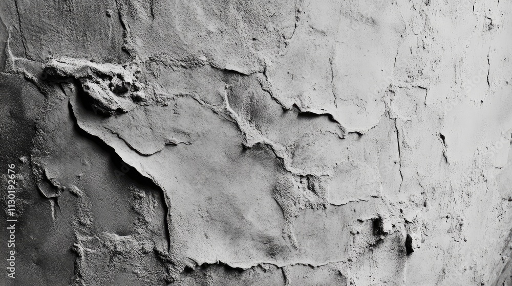 Poster Textured gray wall surface with intricate patterns and weathered appearance for backgrounds and abstract designs.