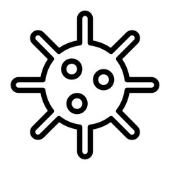 Obraz premium Sea Urchin Line Icon