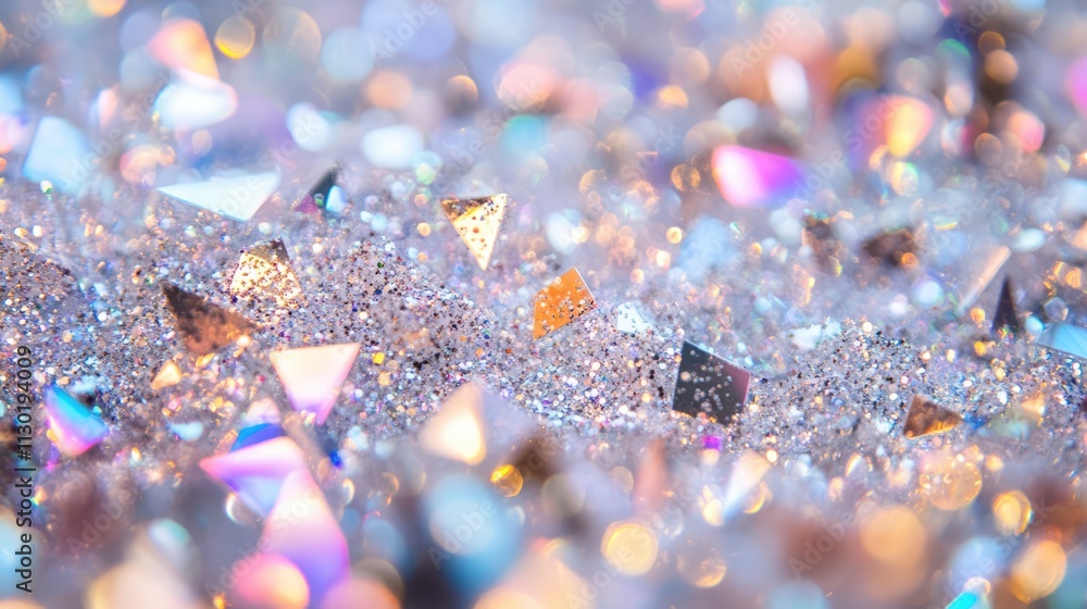 Aufkleber shimmering glitter background with colorful sparkles and reflections creating a dreamy and festive a