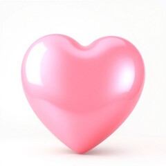 glossy pink heart shape