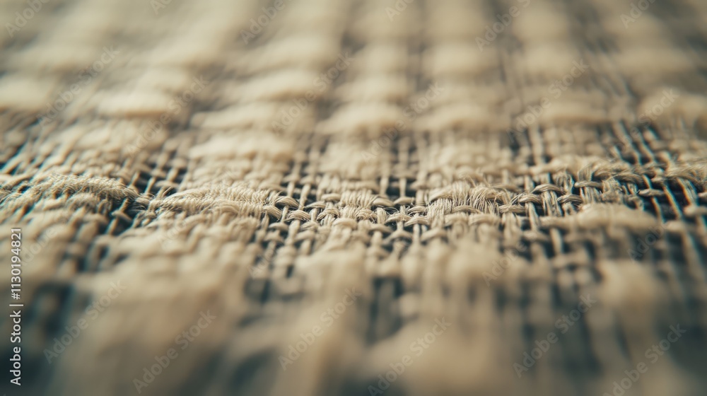 Poster textile texture closeup showcasing intricate weaving patterns and natural fibers for design or fabri