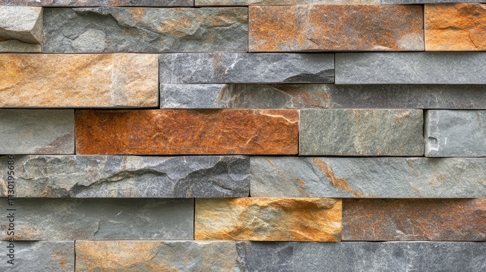 Aufkleber textured natural stone wall with varied colors and patterns for background use