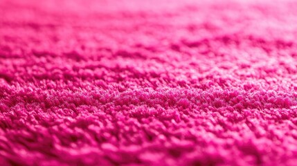 Close up of a vibrant pink rug highlighting its plush texture and rich color ideal for interior design or decor concepts