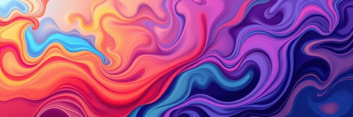 Fototapeta premium A vibrant and artistic background featuring swirling organic shapes in a variety of colorful hues, colorful, shapes, background