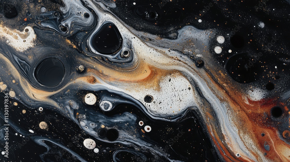 Aufkleber abstract fluid art background with acrylic pigments creating a dynamic and colorful surface texture 