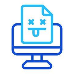 Obraz premium System Error Duoline Icon