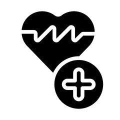 Obraz premium Tachycardia Solid Icon