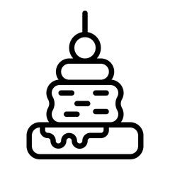 Obraz premium Tapas Line Icon