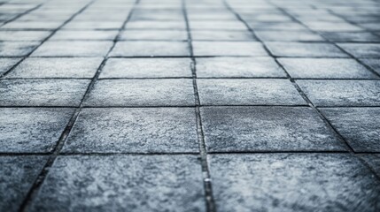Cement floor texture with aged tiles showcasing weathered gray surface and intricate detailing for architectural backgrounds and design projects
