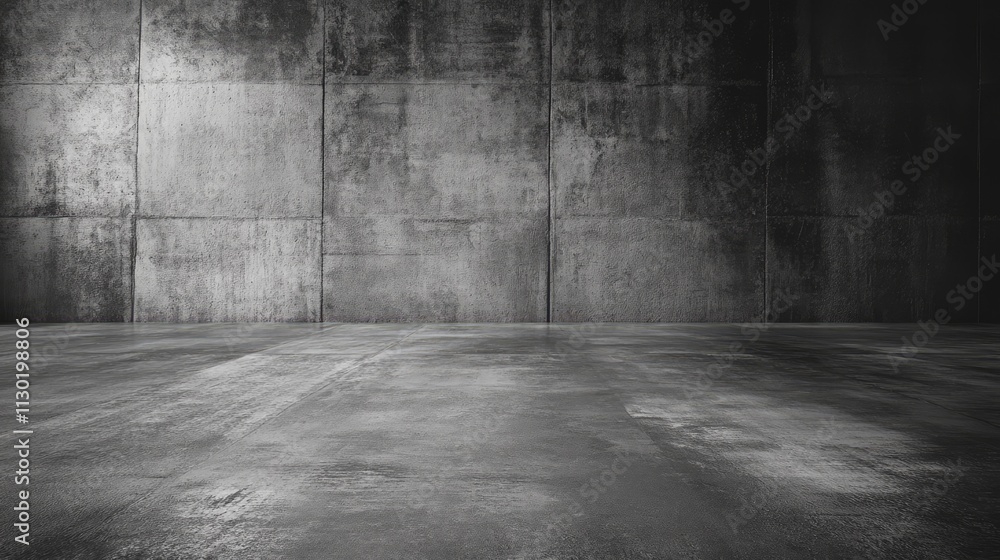 Aufkleber gray cement floor texture with abstract patterns in an aged industrial setting, ideal for background