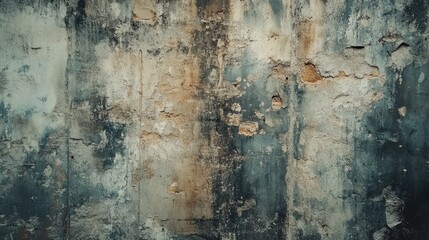 Obraz premium Vintage weathered brick wall texture with peeling paint and rustic charm suitable for backgrounds or design projects.