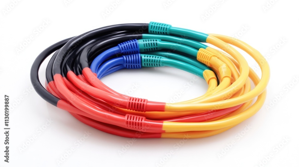 Poster types of high-performance network cables designed for long-distance signal transmission with minimal