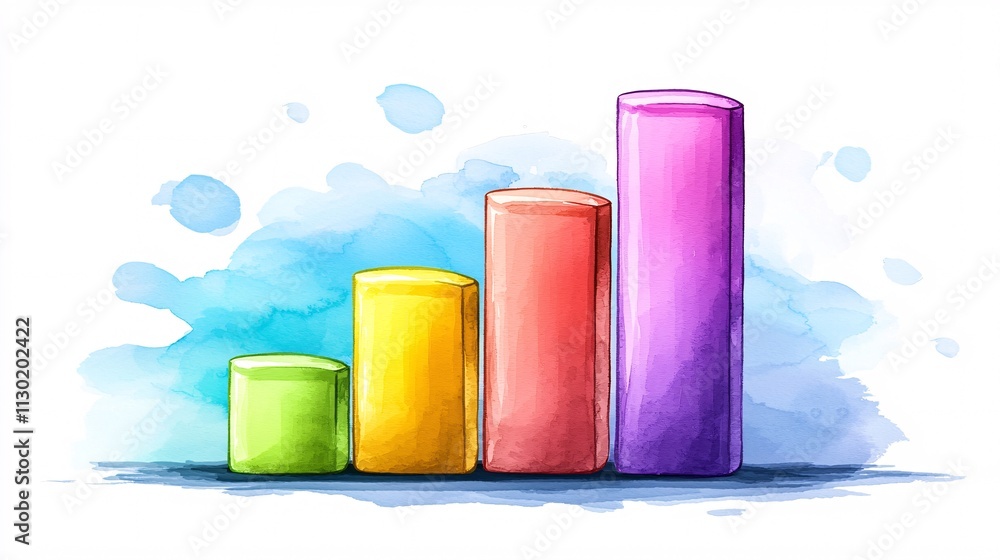 Poster data visualization analysis business insights infographic style colorful graphs clean design modern 