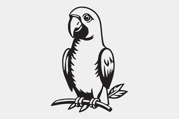 Parrot With Paintbrush Vector - Digital Download