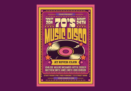 70's Music Disco Flyer