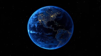Fototapeta premium Satellite orbiting Earth with space debris.