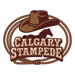 Calgary Stampede Cowboy Logo Design
