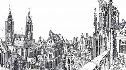 Obraz premium A stunning display of Spain's architecture, featuring intricate facades and iconic monuments that highlight its diverse styles from Gothic to modernist