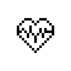 Fototapeta premium love pixel art for your needs