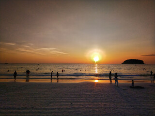 sunset at the beach