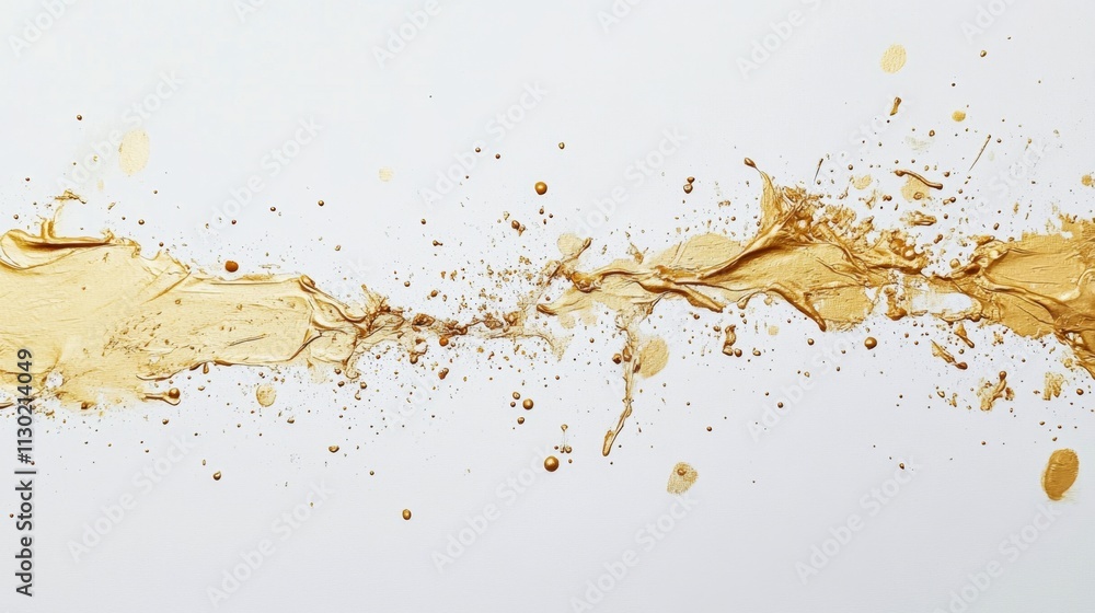 Poster dynamic golden liquid splash studio setting high-resolution image clean background abstract concept 