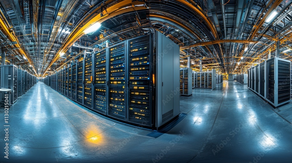 Poster server maintenance action in data center technology infrastructure wide-angle viewpoint optimizing d