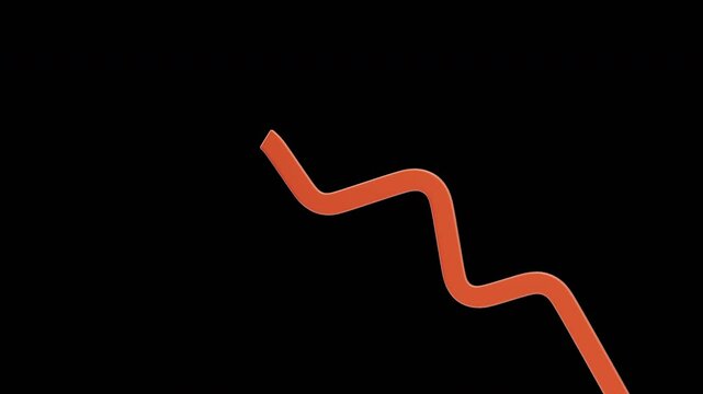 3D Animation of Downward Direction Arrow | Alpha Channel