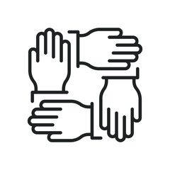 Obraz premium Collaboration thin line icons. Editable stroke and Perfect pixel on transparent background