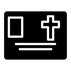 Obraz premium Funeral Memorial Death Glyph Icon