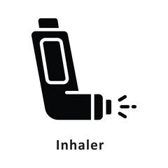 Obraz premium Inhaler Vector Gylph Icon. Eps 10 File
