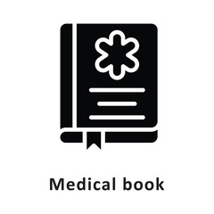 Medical Book Vector Gylph Icon. Eps 10 File