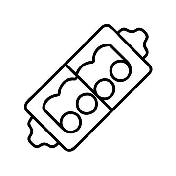 recommend clip art: trick gum pack icon, fools day line art, april fools icon - simple black line art icon of trick gum pack, for april fools celebrations fools day vector art 