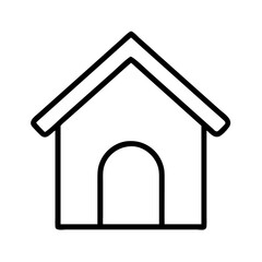 dog house icon, pet day line art, pet day icon - simple black line art icon of dog house, for pet day celebrations pet day vector art 