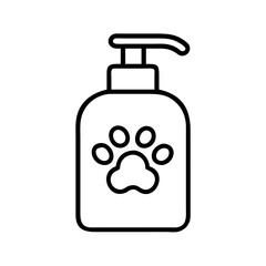 Obraz premium pet shampoo bottle icon, pet day line art, pet day icon - simple black line art icon of pet shampoo bottle, for pet day celebrations pet day vector art 