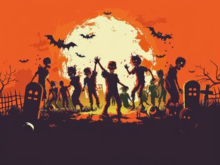 Halloween Night with Zombies