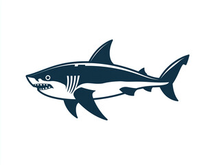 Obraz premium logo shark on white background.