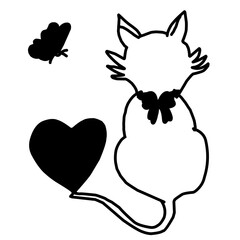 Cat with love