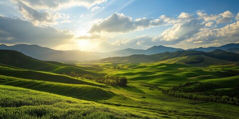 Obraz premium Breathtaking natural scenery of a plateau valley showcases stunning landscapes, including unique flora and fauna, highlighting the beauty of the plateau valley environment.