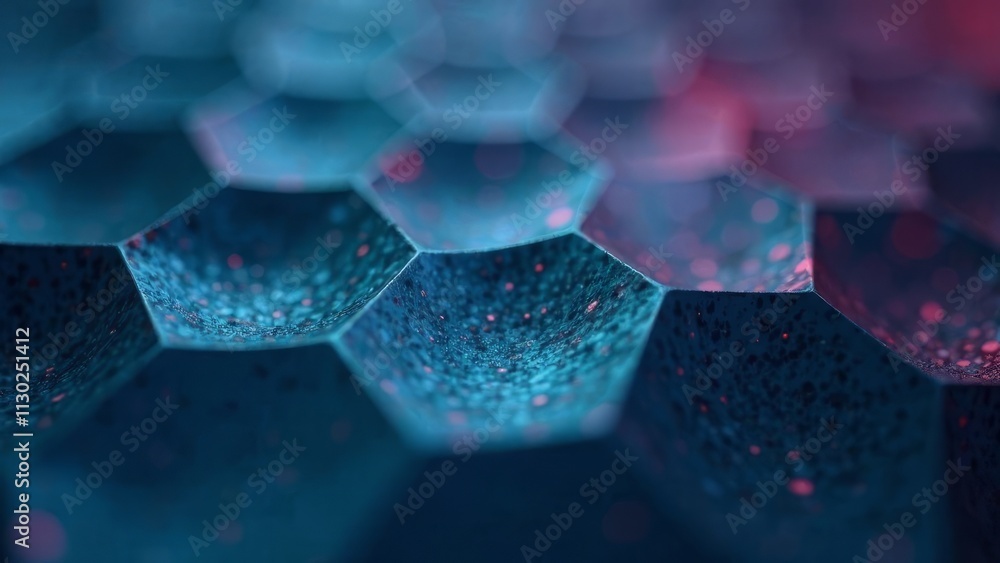 Aufkleber The image is a close up of a blue and red patterned surface