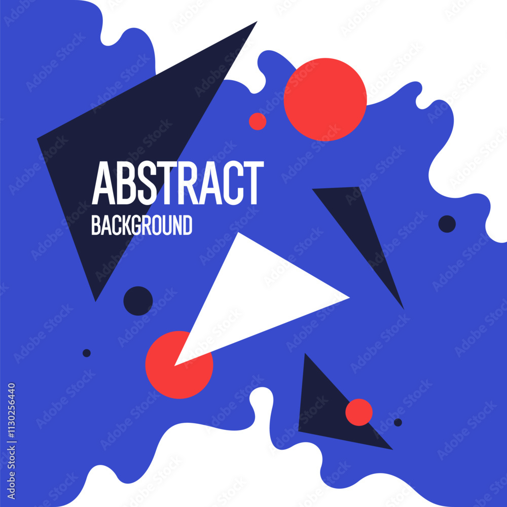 Poster modern geometric composition of various shapes. illustration for design. abstract background in the 