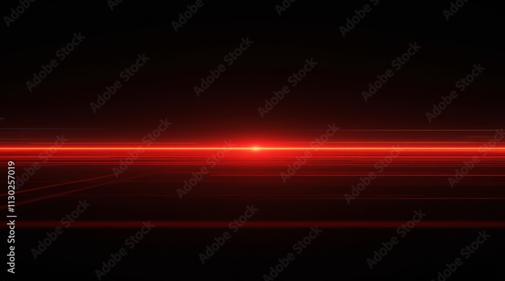 Poster bright red horizontal lines on a black background creating a striking abstract pattern