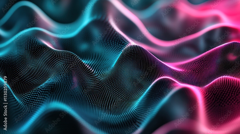 Poster Abstract wave pattern in vibrant colors, showcasing fluid motion and depth.