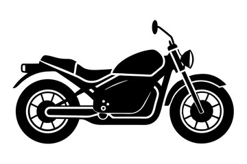 Fototapeta premium A motorbike,motorcycle,bike silhouette vector icon illustration,motorcycle on white background.