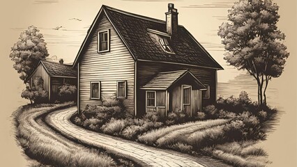 House in countryside 