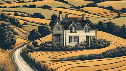 House in countryside 