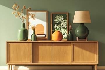 Morandi colored modern living room