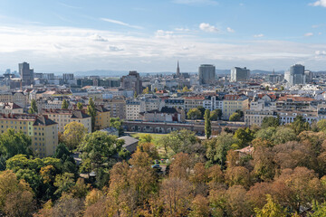 Panoramic of the city of Vienna in Austria
